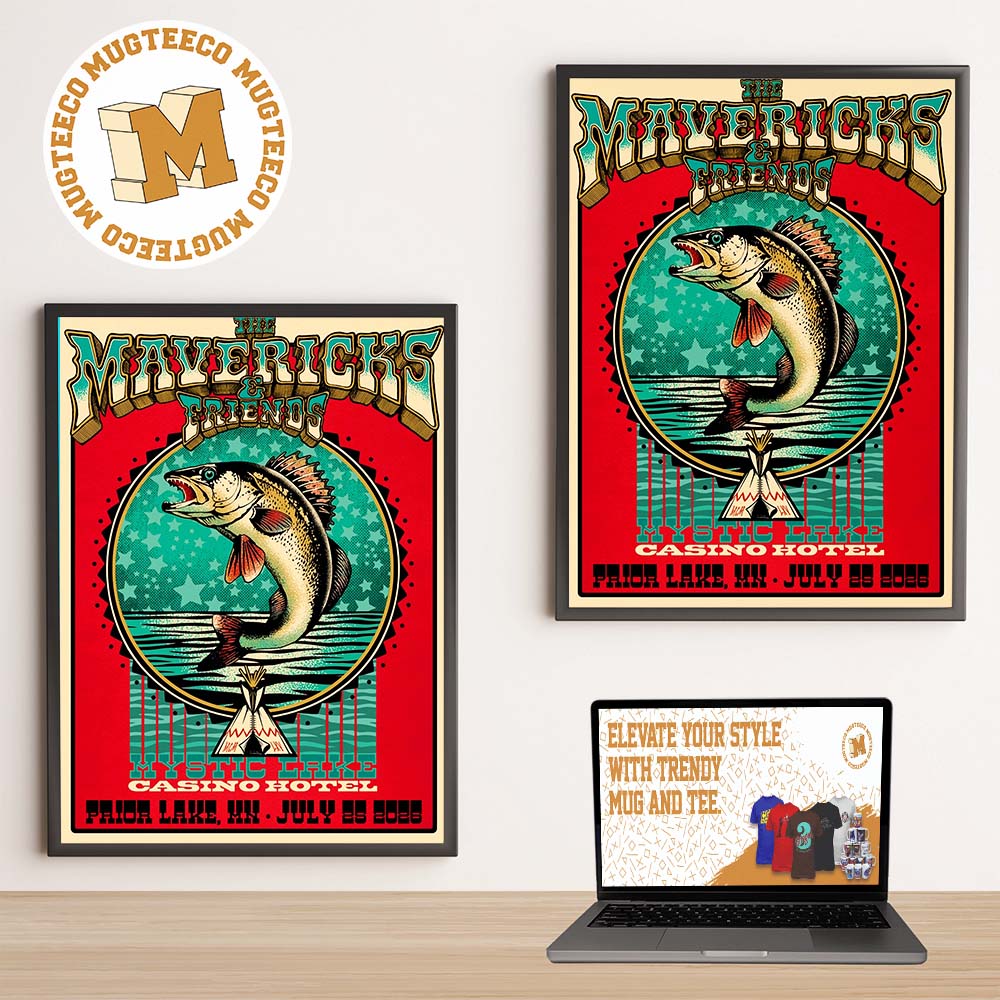 The Mavericks And Friends Prior Lake MN Event Poster At Mystic Lake Casino Hotel On July 25 2026 Home Decor Poster Canvas