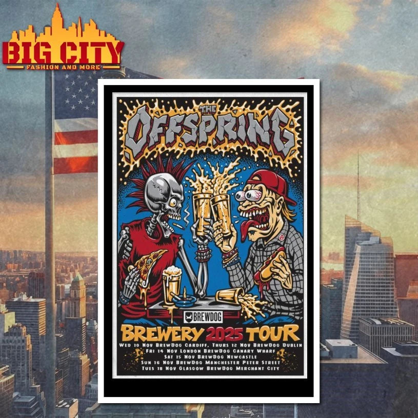 The Offspring Brewery Tour 2025 Poster shirt