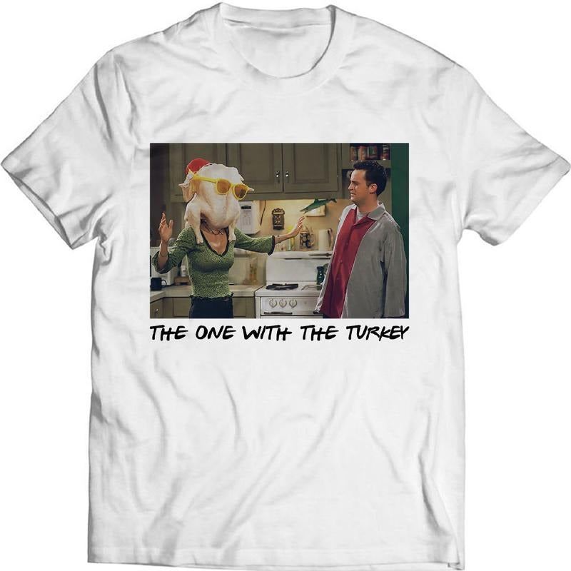 The One With The Turkey Shirt, The One With All Thanksgivings Vintage T Shirt Friends Lovers Tv Show T Shirt Hoodie,...