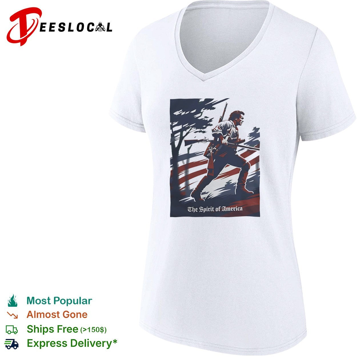 The Patriot Benjamin Martin The Spirit of America Mel Gibson Historical War shirt