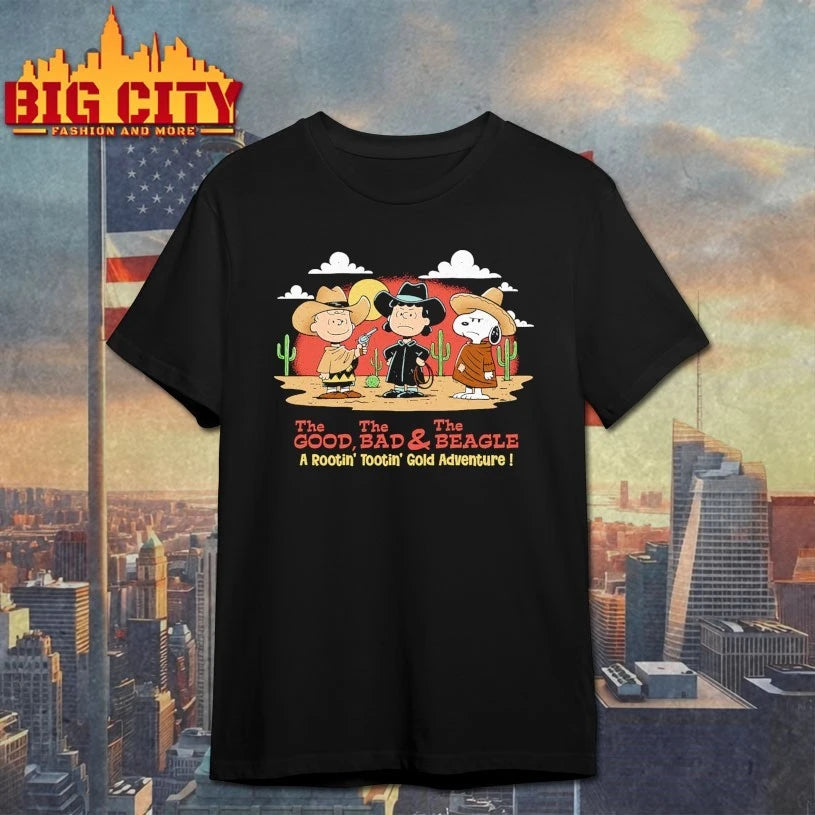 The Peanuts The good the bad and the Beagle A rootin’ tootin Gold adventure shirt
