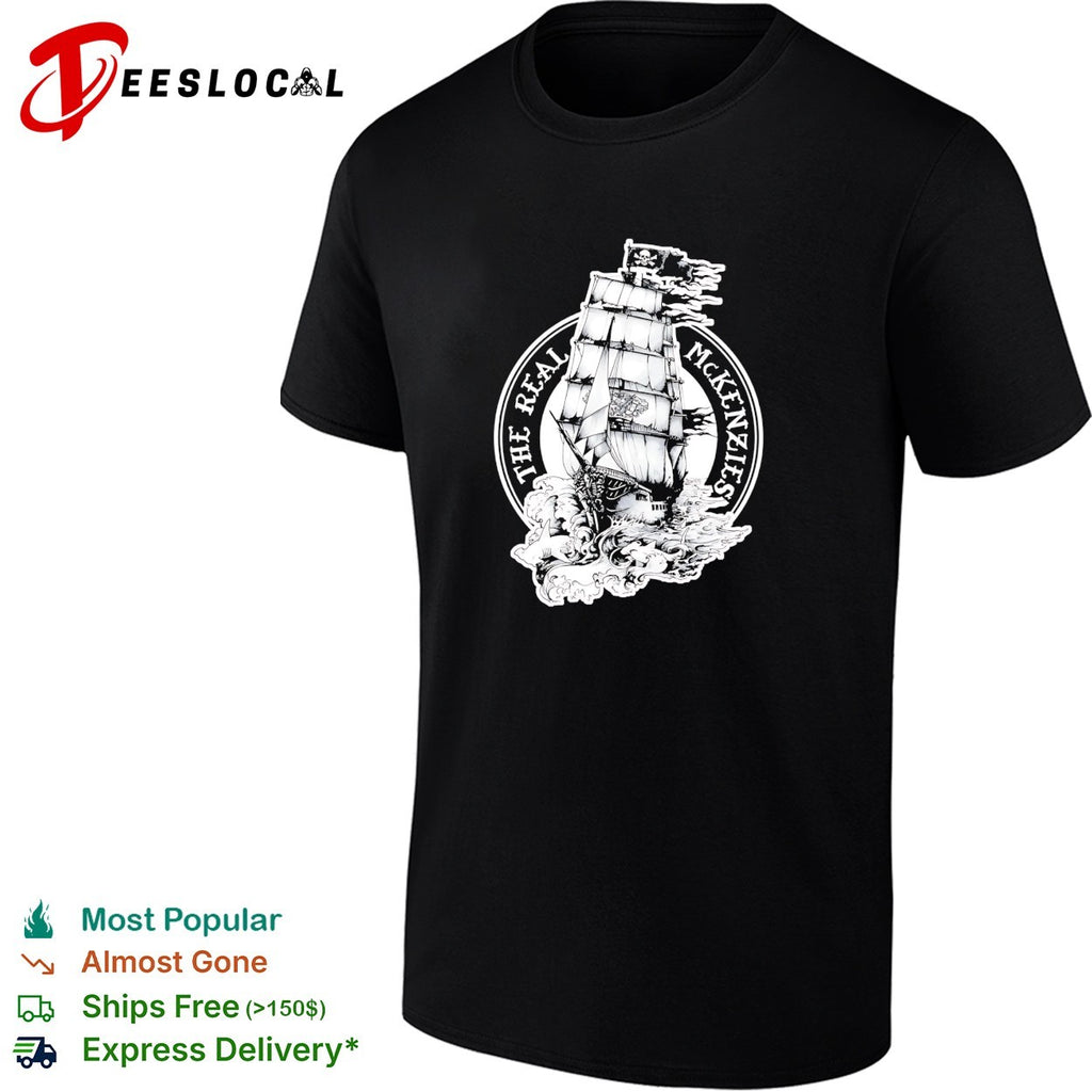 The Real Mckenzies pirate ship sailing shirt