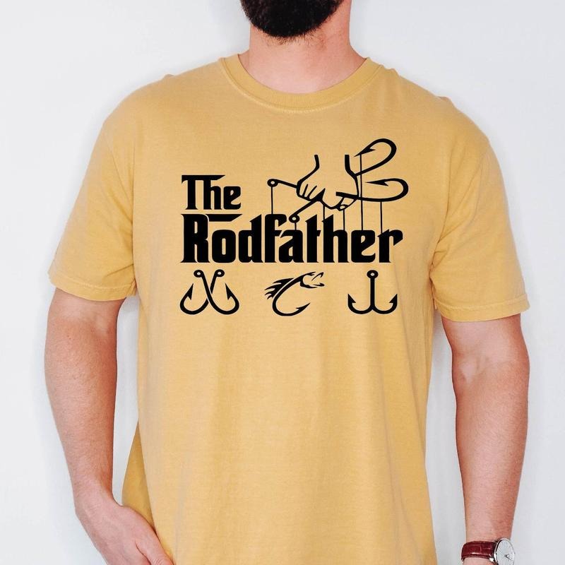 The Rodfather Shirt, Fishing Shirt, Fishing Rod Shirt, Shirt for men, Papa Shirt, Funny Dad Shirt, Fishing Lover...