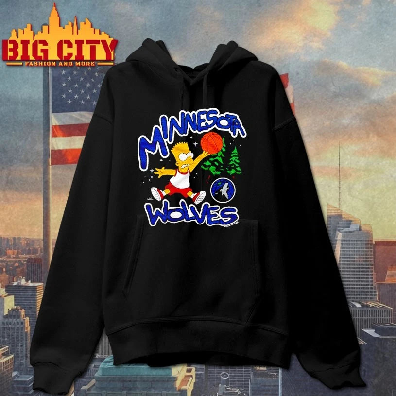 The Simpsons Bart x Minnesota Timberwolves shirt