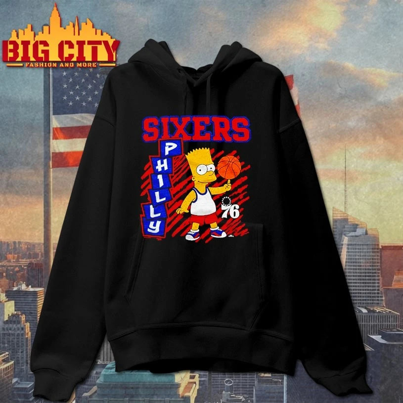 The Simpsons Bart x Philadelphia 76ers shirt