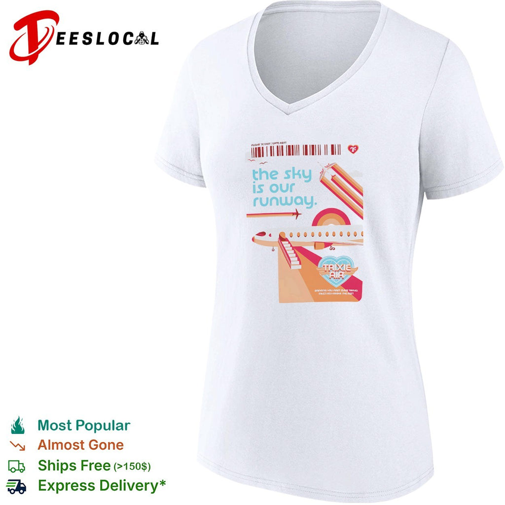The Sky Is Our Runway Trixie Air airline travel graphic shirt