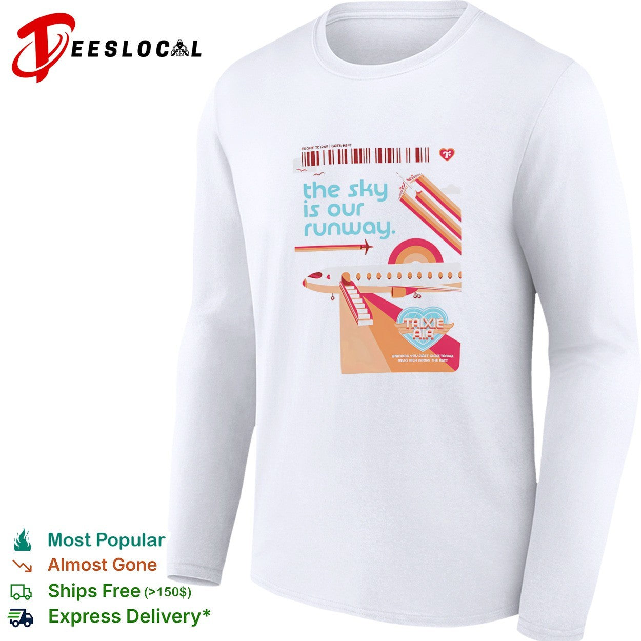The Sky Is Our Runway Trixie Air airline travel graphic shirt