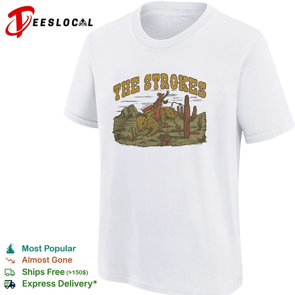 The Strokes Bison Cowboy Western Music Band Desert shirt