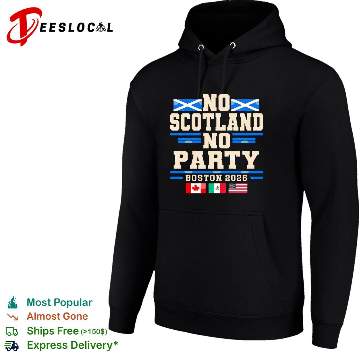 The Tartan Army No Scotland No Party Canada Mexico USA flags shirt
