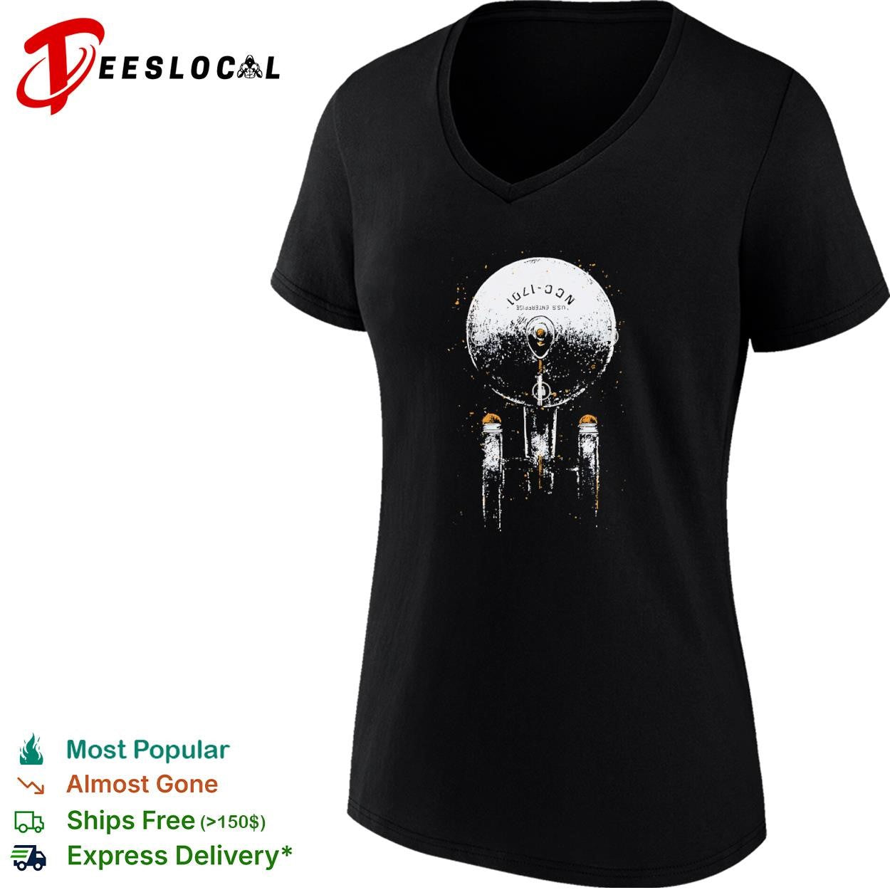 The USS Enterprise Boldly Go Starship shirt