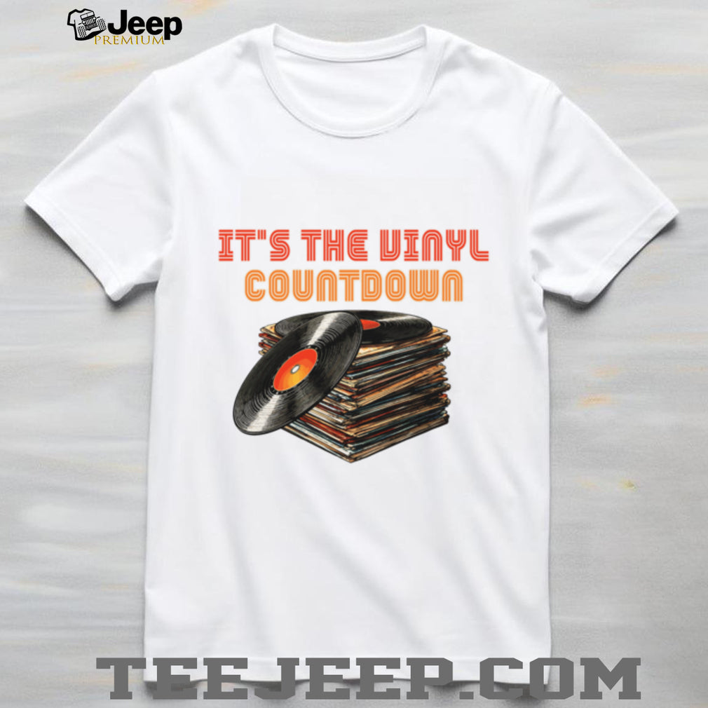 The Vinyl Countdown Music Pun T Shirt Retro Record Collector Graphic