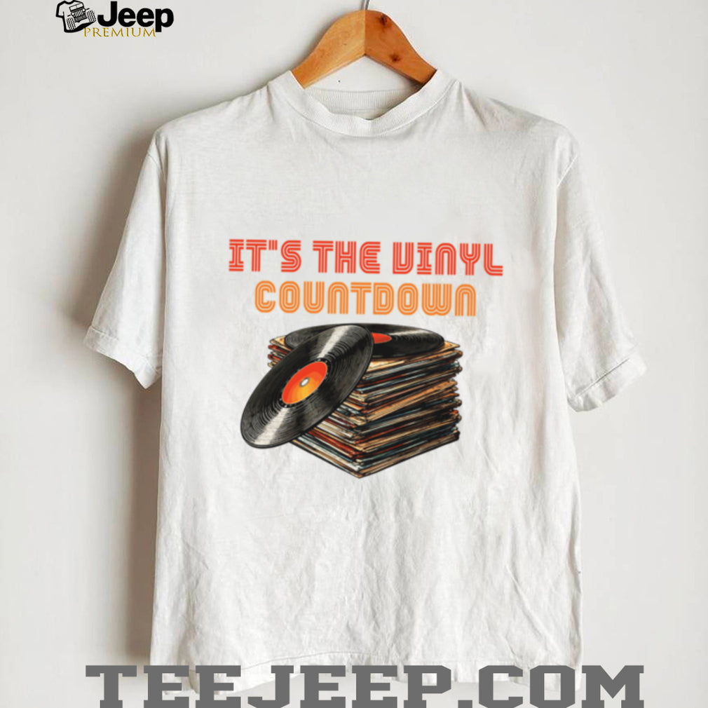 The Vinyl Countdown Music Pun T Shirt Retro Record Collector Graphic