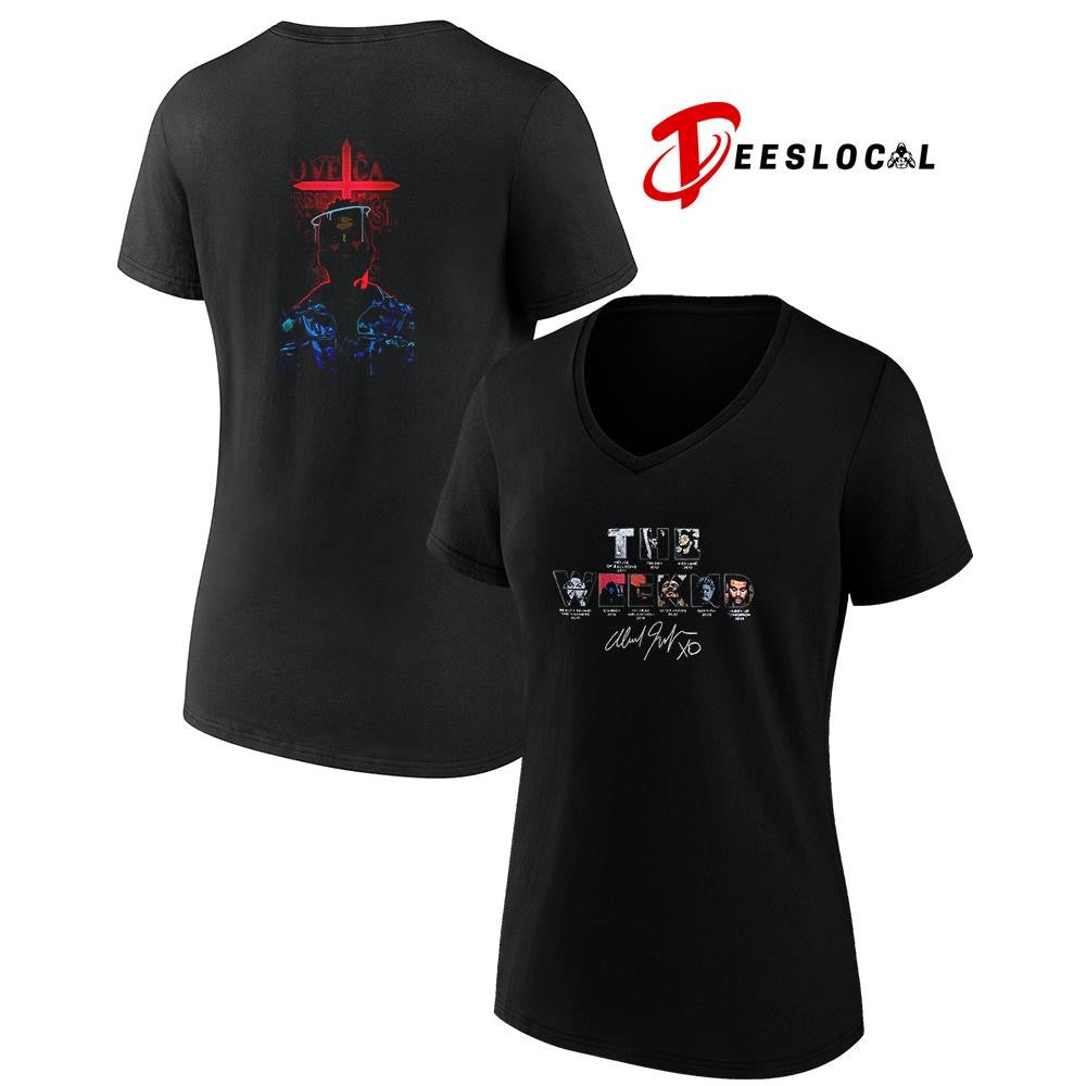 The Weeknd After Hours Til Dawn tour 2026 portrait signature shirt