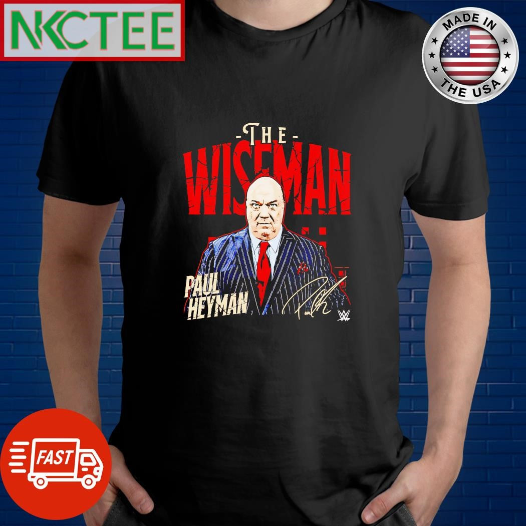 The Wiseman Paul Heyman signatue paint vintage shirt