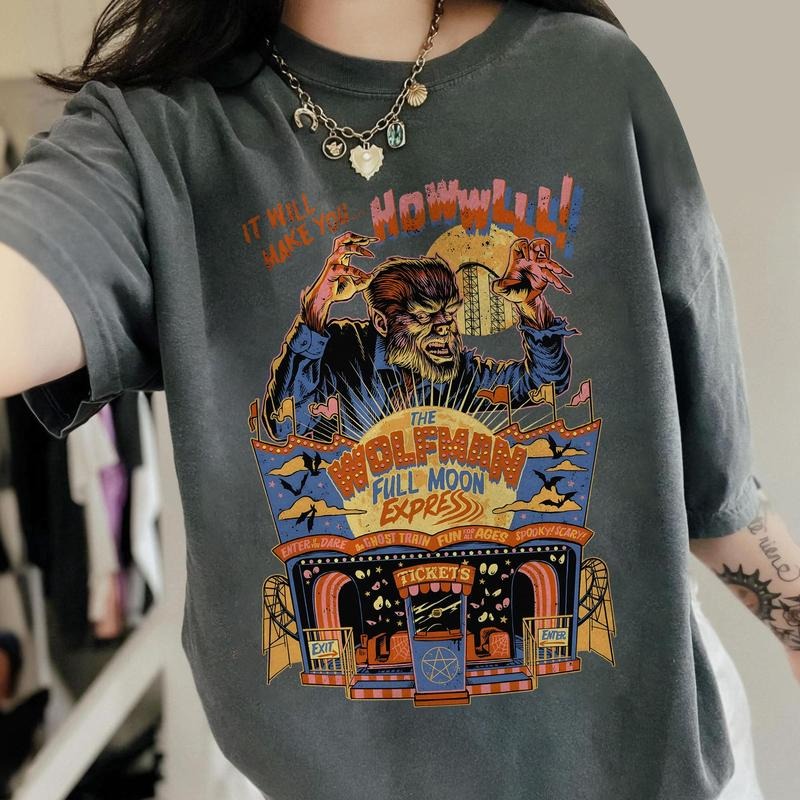 The Wolfman Express Shirt, Halloween Vintage Horror Tee Hoodie, Sweatshirt | CiraTrend.com
