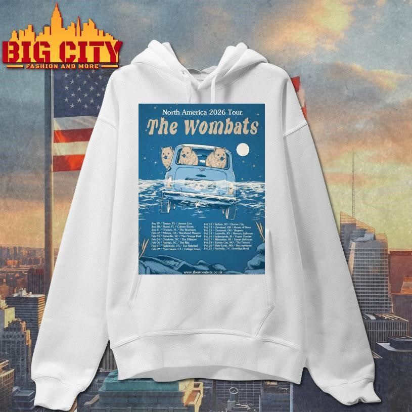 The Wombats North America 2026 Tour Canvas Wall Art Poster Shirt
