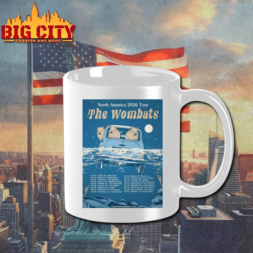 The Wombats North America 2026 Tour Canvas Wall Art Poster Shirt
