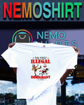The first illegal immigrant in 1492 Native American kick European explorer shirt