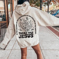 There Was Jesus Hoodie, Floral Christian Clothing, Religious Shirt Sweatshirt | CiraTrend.com