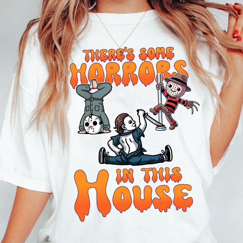 There's S01me Horr0rs In This House Shirt Horr0r, Horr0r Shirt, Halloween FUNNY  Shirt Hoodie, Sweatshirt | CiraTrend.com