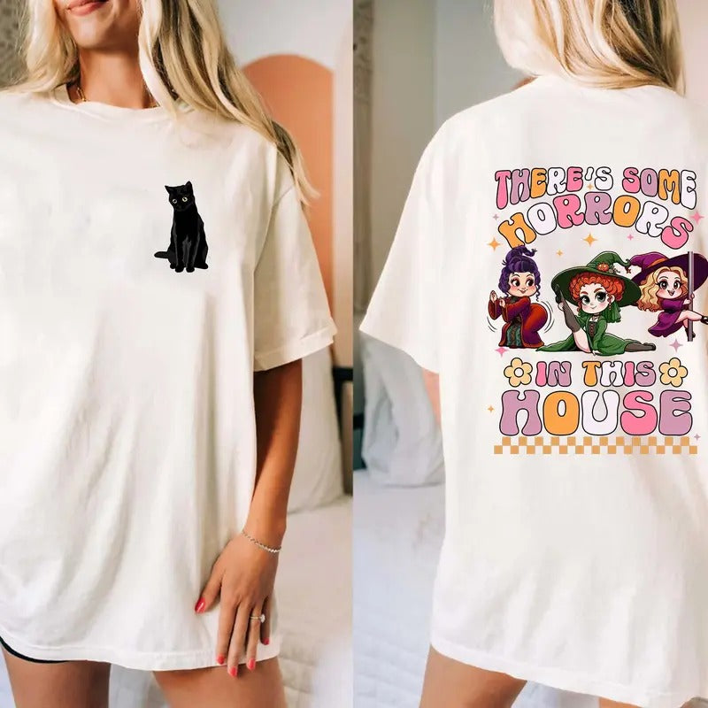 There's Some Horror In This House Shirt, Hallowen Shirt, Cute Fall Shirt, Spooky Season Hoodie, Sweatshirt | CiraTrend.com