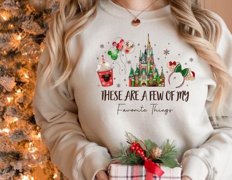 These Are a Few of my Favorite Things Christmas Sweatshirt Hoodie, Snacks Shirt Christmas Castle Shirt | CiraTrend.com