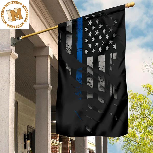 Thin Blue Line American Flag Gift Ideas For Police Officers Gadsden Flag Home Decor Items 2 Sides Garden House Flag
