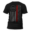 Thin Red Line Vertical Flag 1776 We The People Firefighter Back Print Men's T-Shirt Hoodie, Sweatshirt | CiraTrend.com