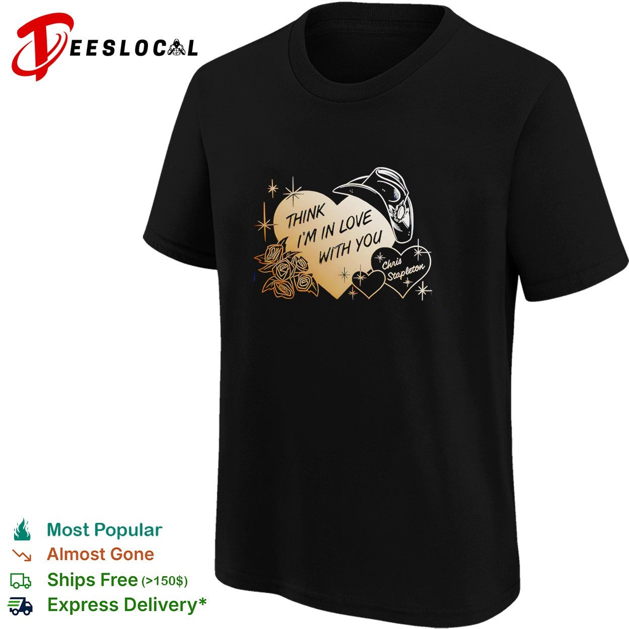 Think I’m in love with you Chris Stapleton heart shirt
