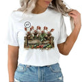 Three Farm Pigs in a Farm Yard Shirt Pig Cute Custom Unisex T-shirt Sweatshirt Hoodie Design all #hf 1 Cotton Topstyle{n002}2