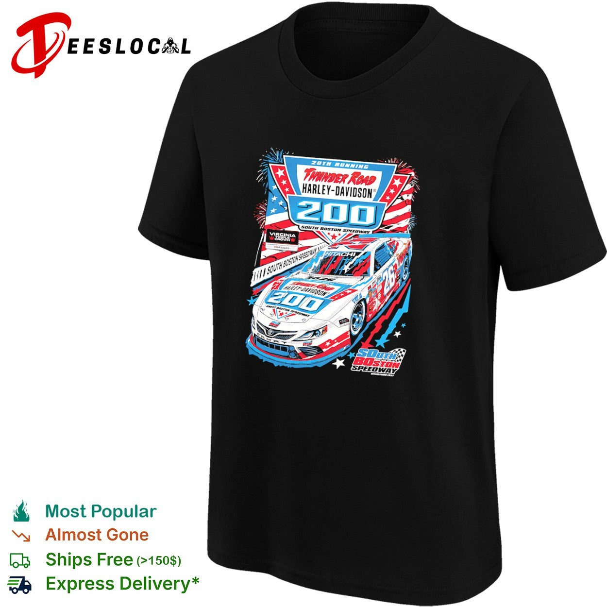 Thunder Road Harley-Davidson 200 South Boston Speedway 26 Toyota Camry Racing shirt