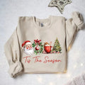 Tis The Season Christmas Sweatshirt, Retro Christmas T-Shirt, Cute Xmas Tree, Trendy Holiday Apparel, Christmas Gift,...