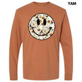 Toil & Trouble Halloween Happy Face Long Sleeve Comfort Colors T-Shirt 'NLB' Hoodie, Sweatshirt | CiraTrend.com
