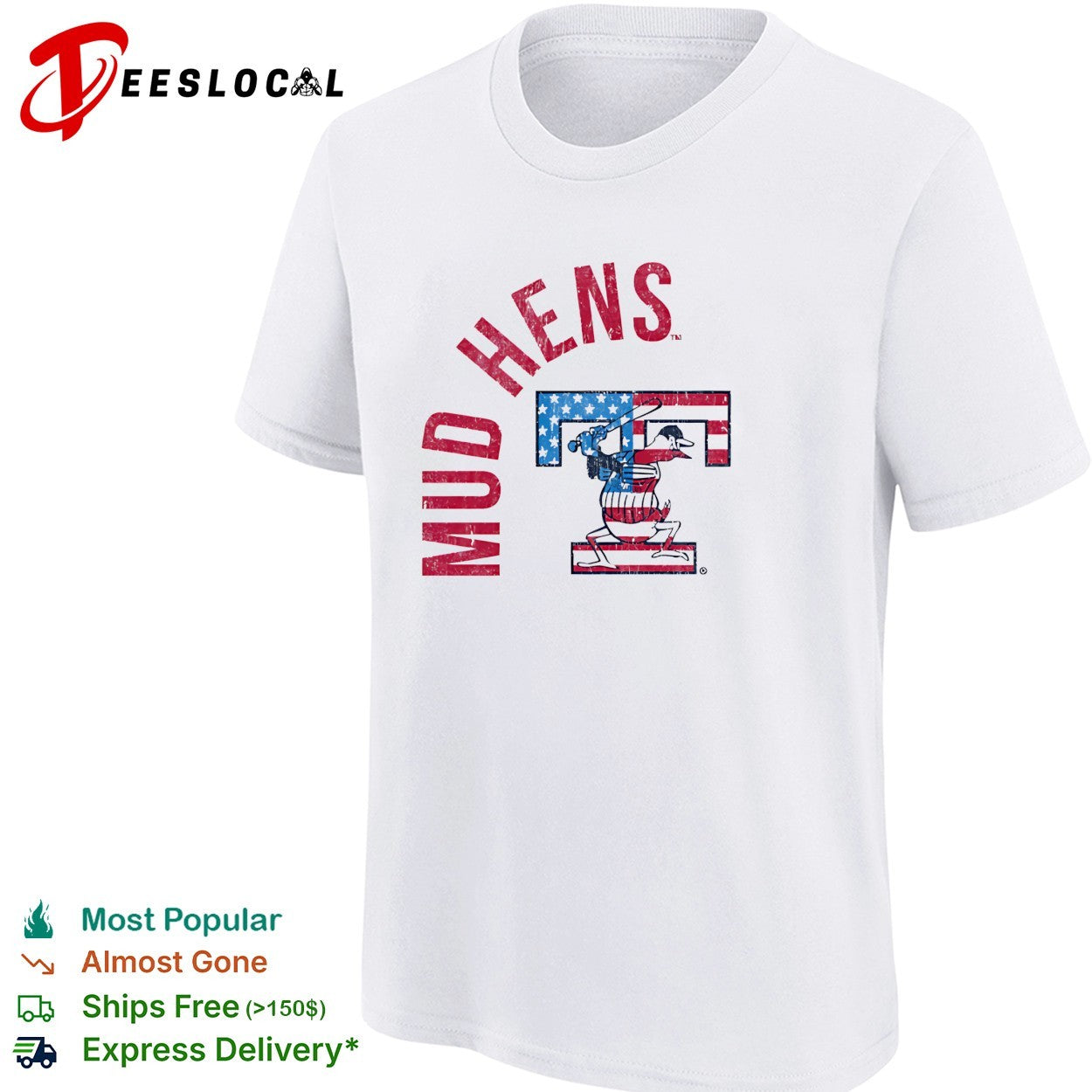 Toledo Mud Hens patriotic mascot shirt