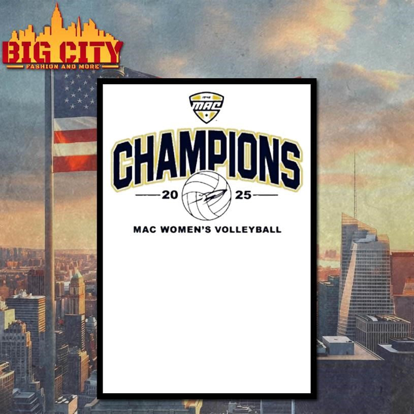 Toledo Rockets 2025 Mid American Conference Mac Womens Volleyball Tournament Champions Shirt