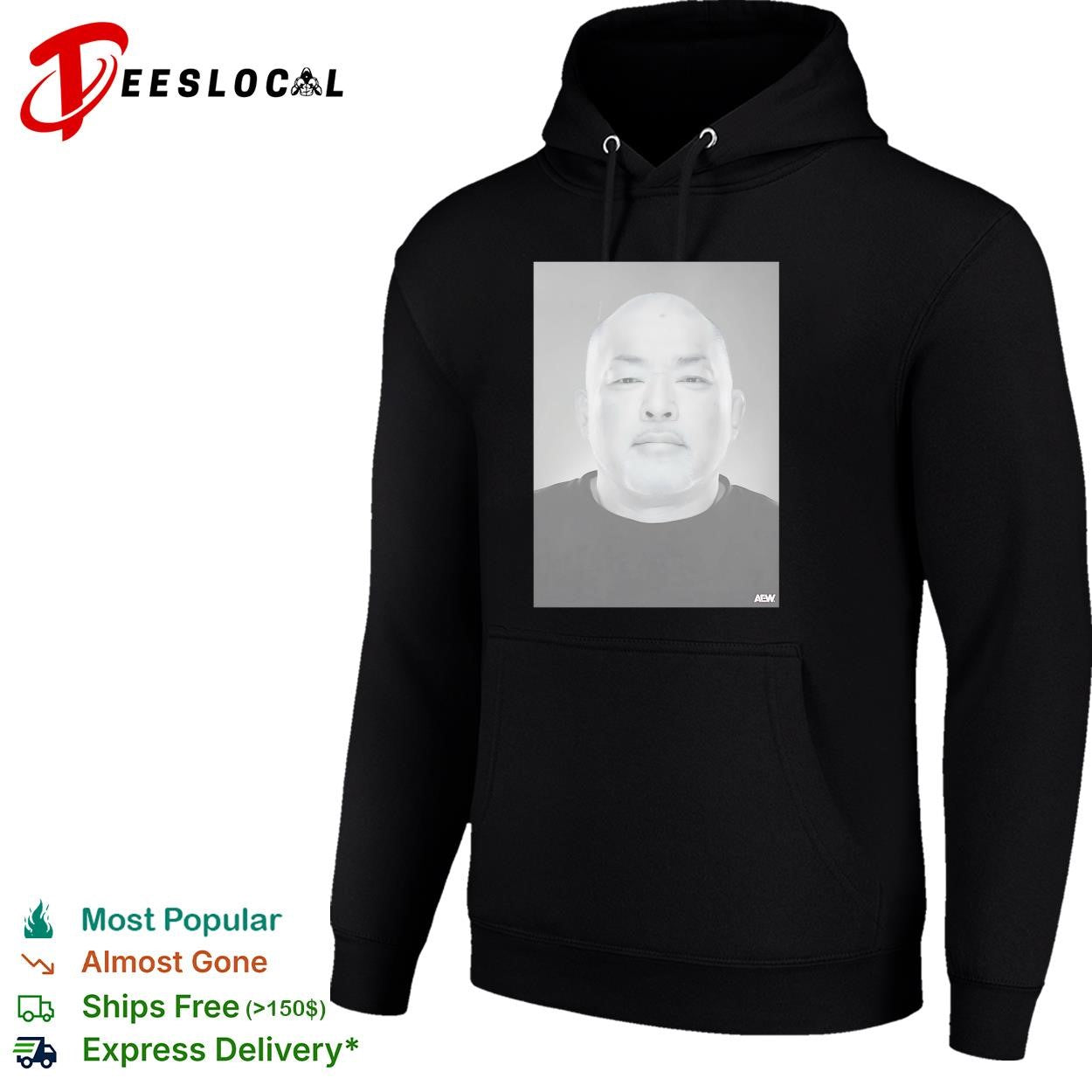 Tomohiro Ishii AEW mugshot portrait shirt