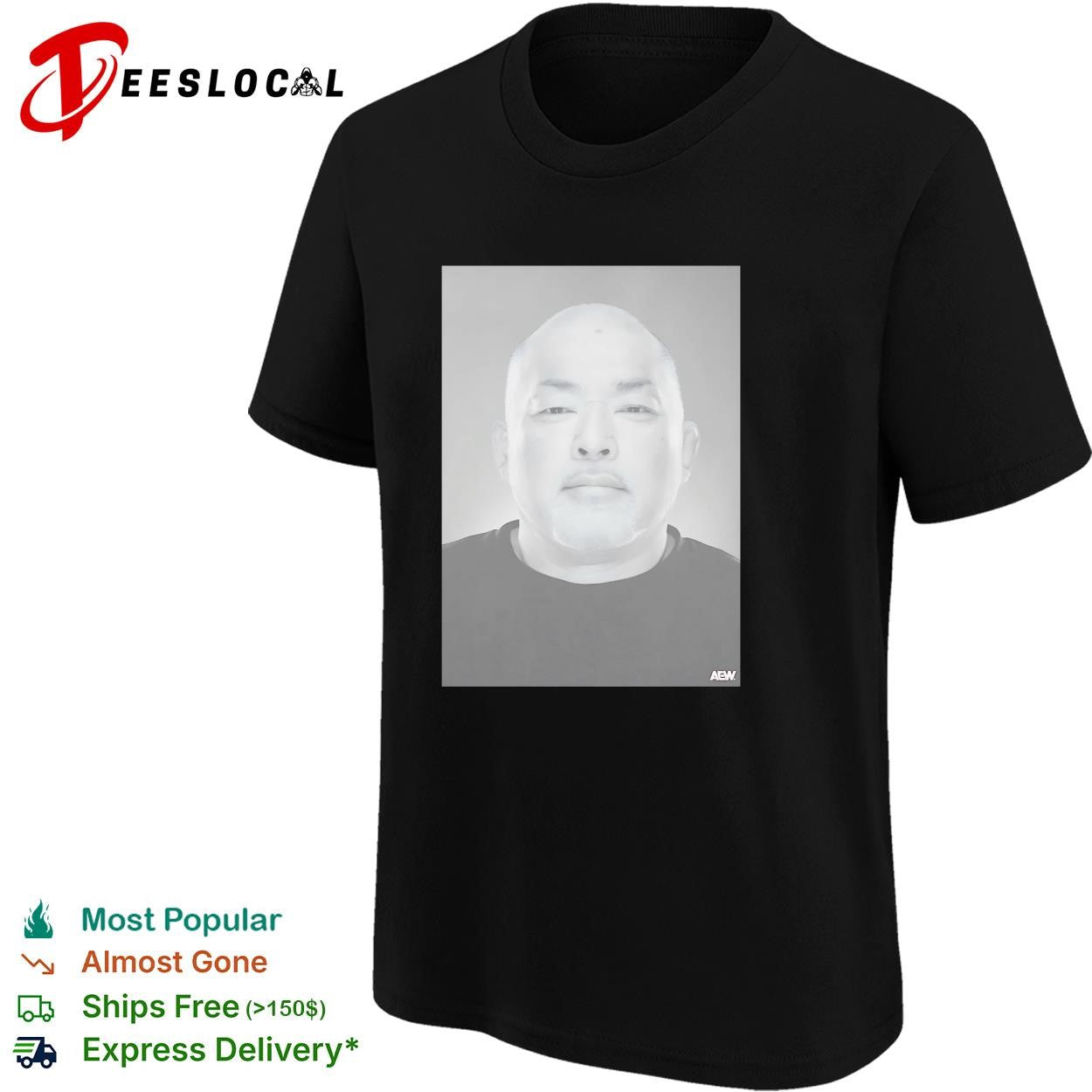 Tomohiro Ishii AEW mugshot portrait shirt