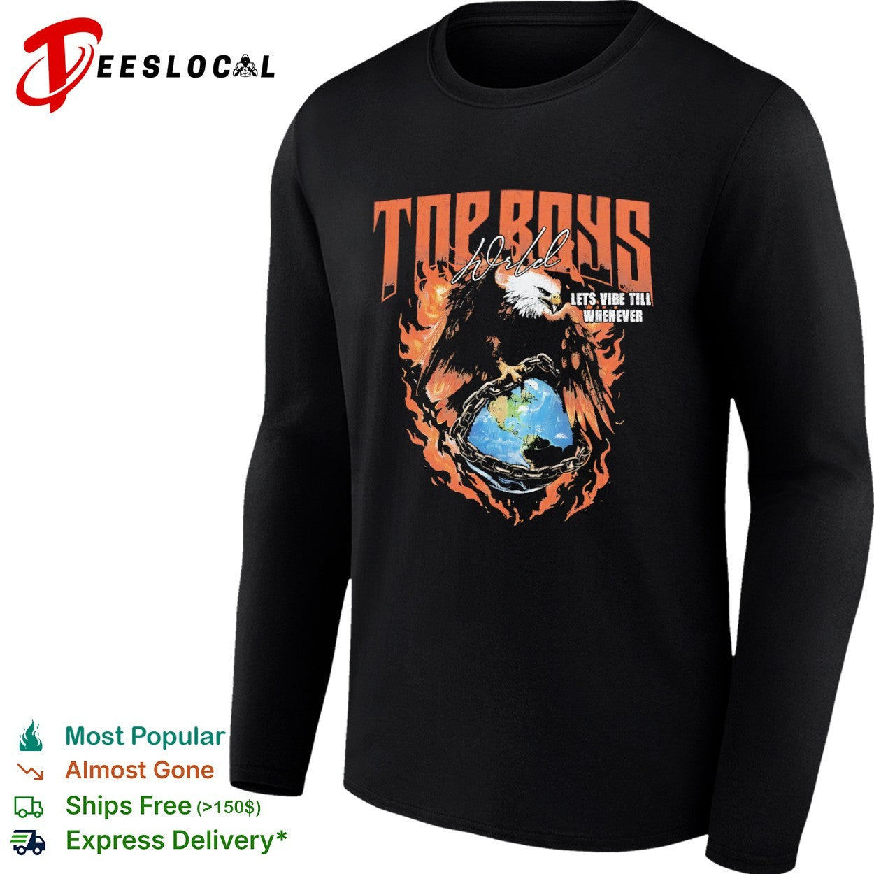 Boys Wrld eagle fire earth shirt