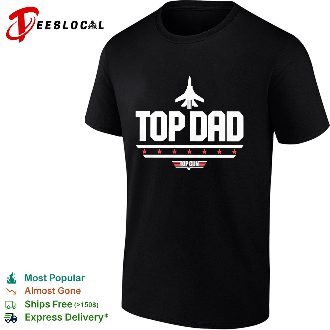 Dad Top Gun logo parody shirt