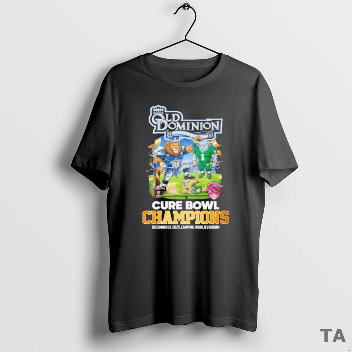 Top Old Dominion Monarchs Cure Bowl Champions 2025 Celebration T Shirt Sweater Hoodie, Sweatshirt | CiraTrend.com