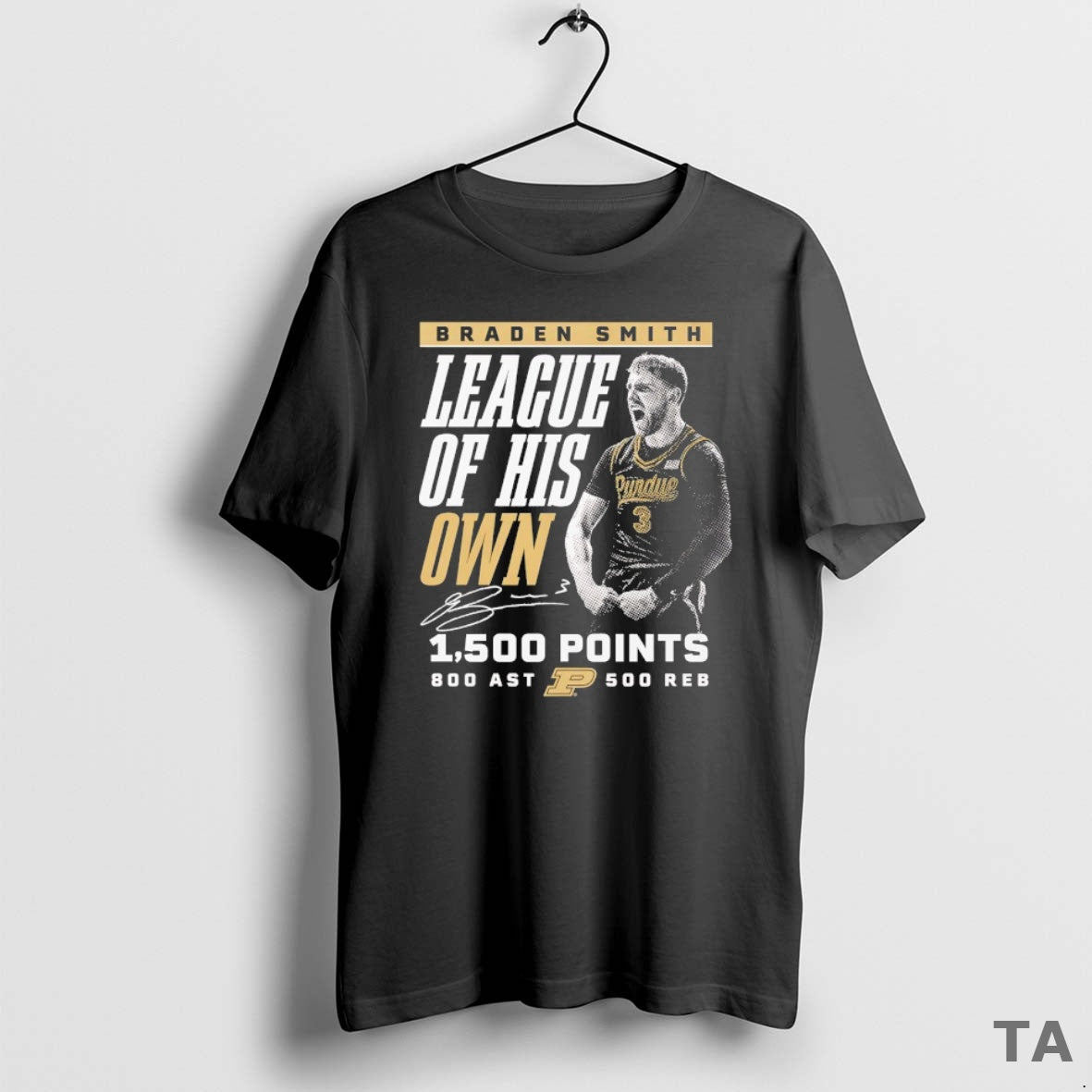 Top Purdue Boilermakers Braden Smith League Of His Own 1500 Points T Shirt Sweater Hoodie, Sweatshirt | CiraTrend.com