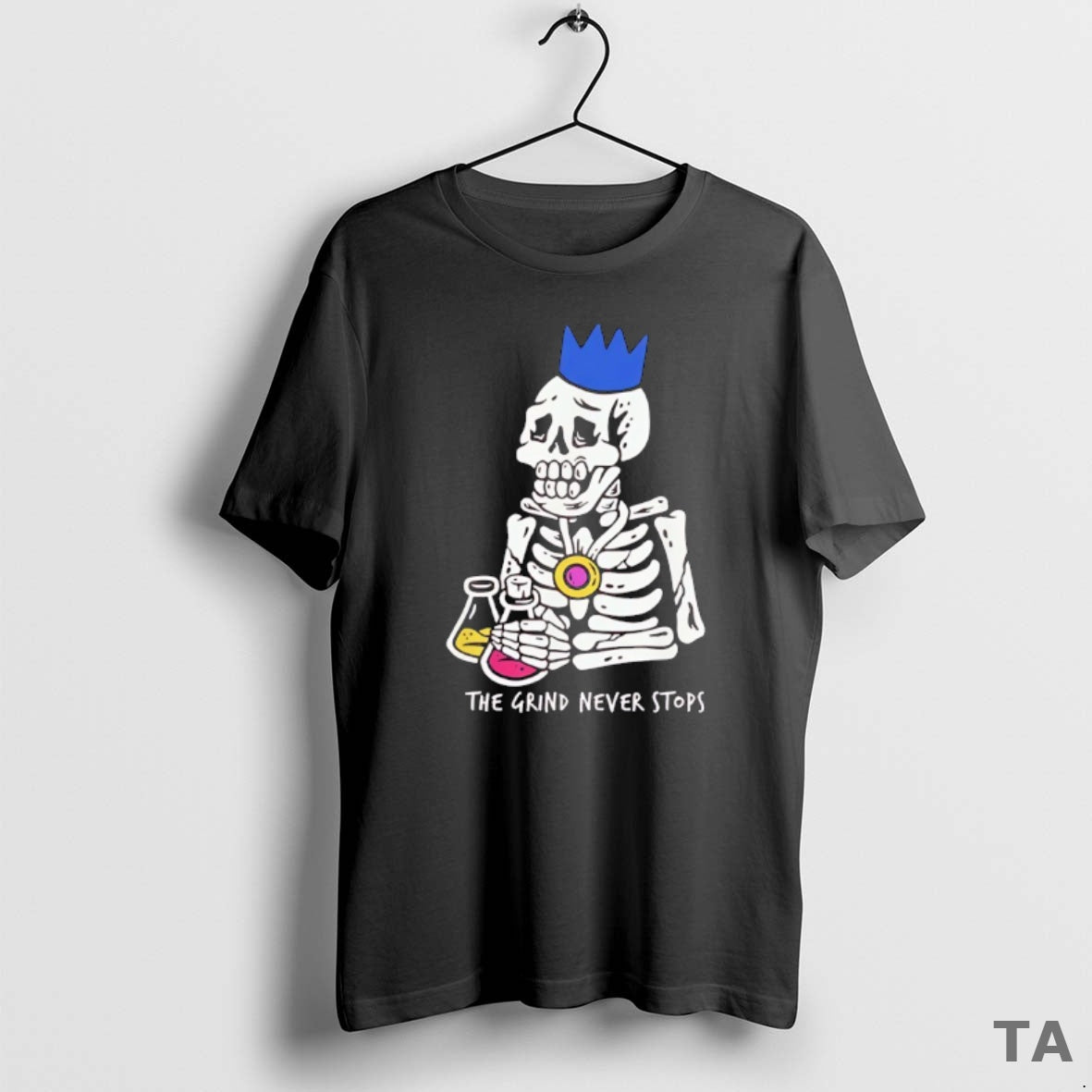 Top Skeleton Old School Runescape The Grind Never Stops T Shirt Sweater Hoodie, Sweatshirt | CiraTrend.com