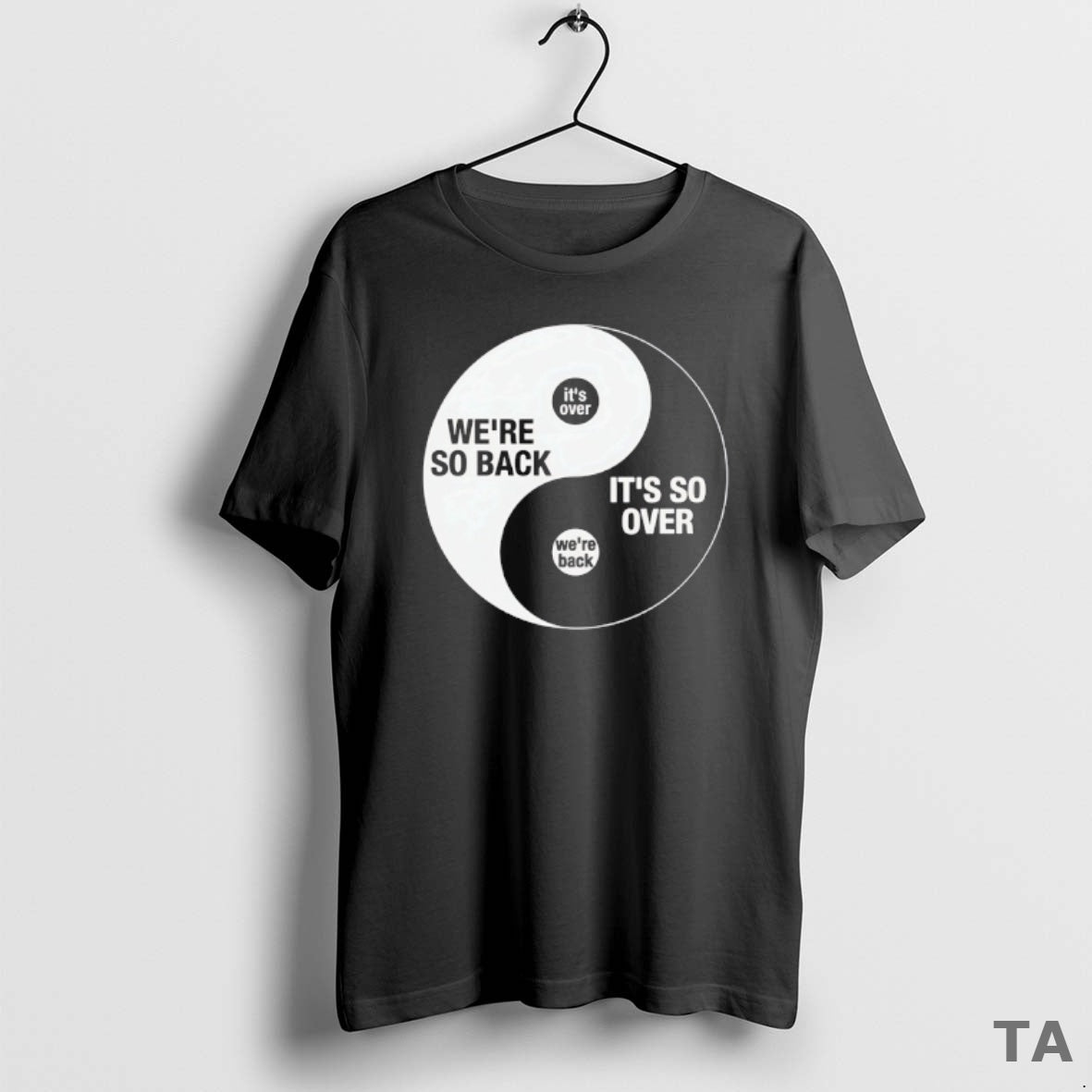 Top Were So Back Its So Over Ying And Yang T Shirt Sweater Hoodie, Sweatshirt | CiraTrend.com