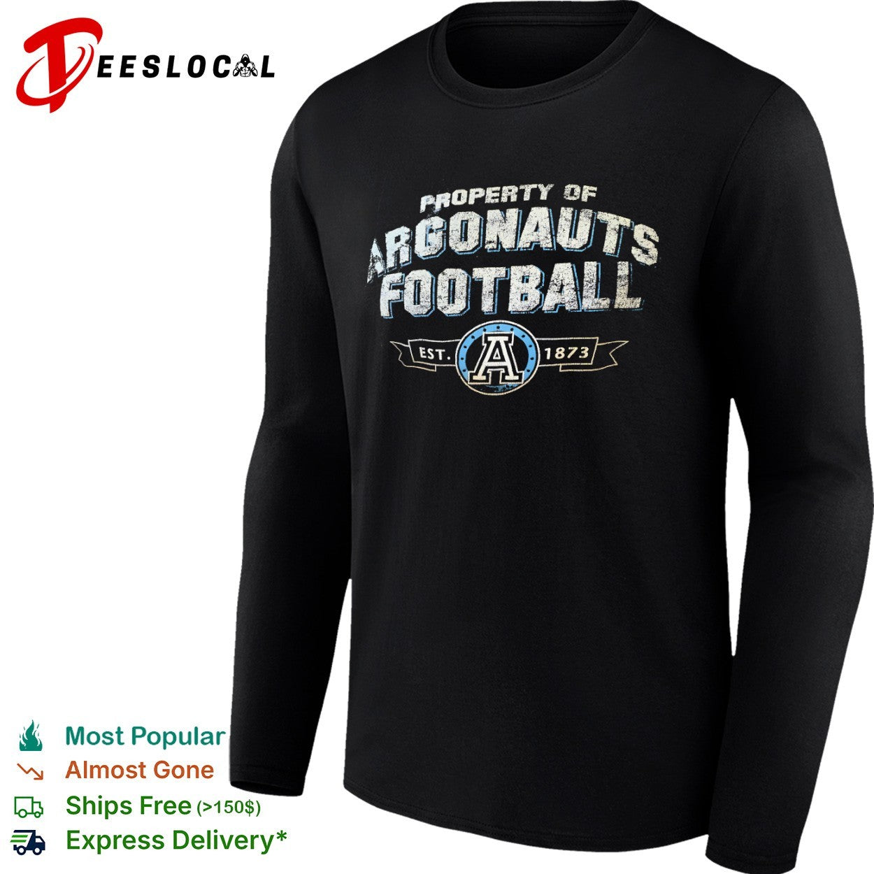 Toronto Argonauts A logo property of football est 1873 shirt