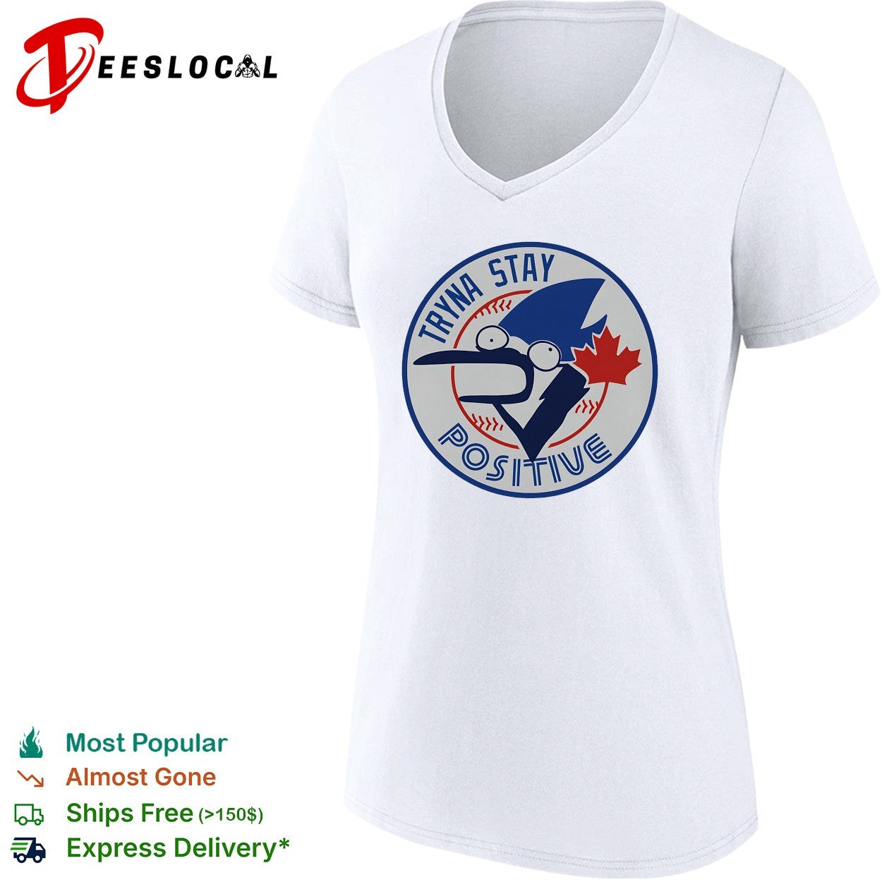 Toronto Blue Jay crying tryna stay positive shirt