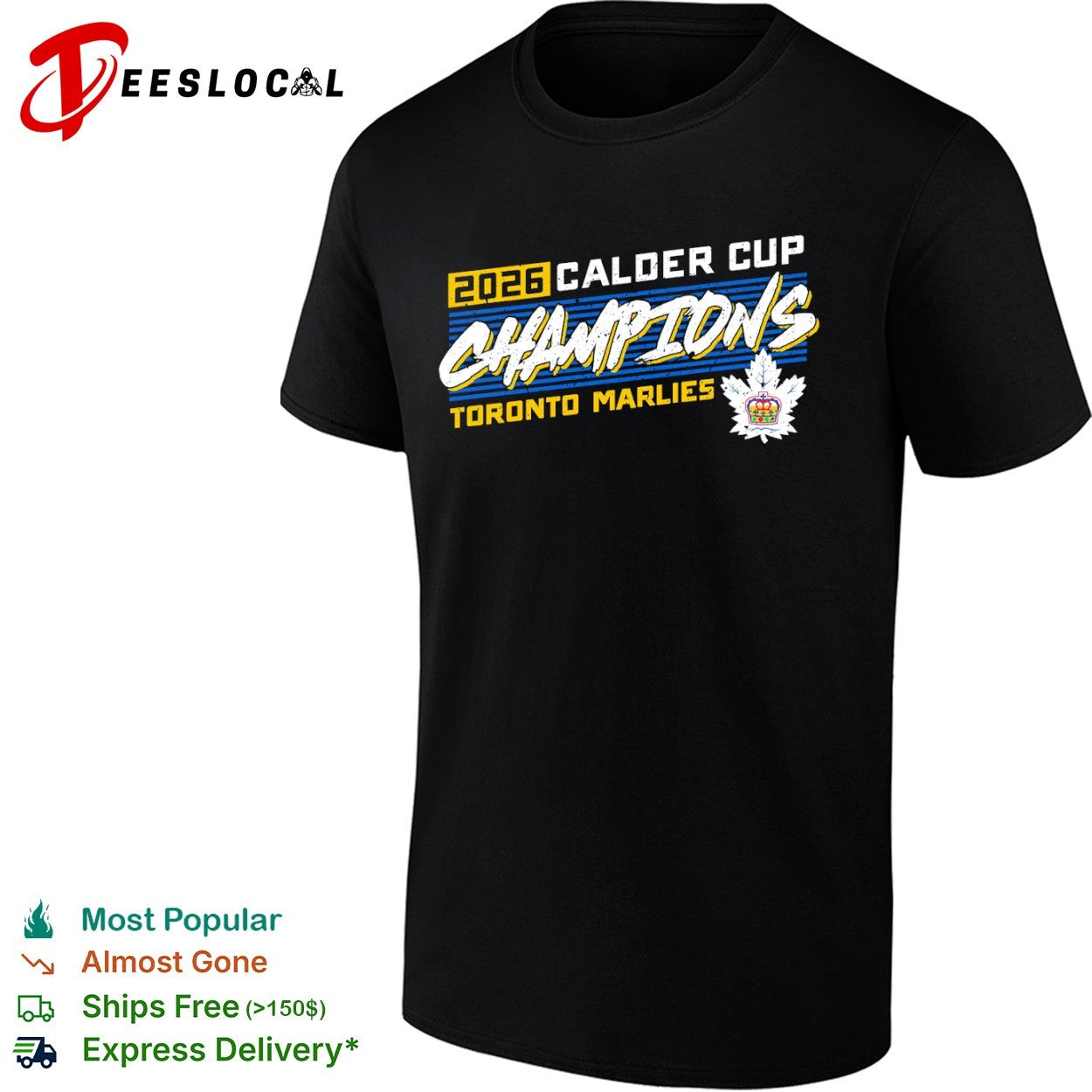 Toronto Marlies Calder Cup champions 2026 leaf shirt