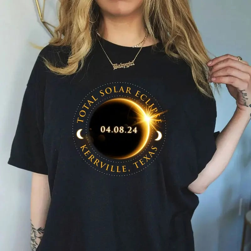 Total Solar Eclipse Shirt, City State Shirt, America Totality Shirt, Moon Astronomy Shirt Hoodie, Sweatshirt | CiraTrend.com