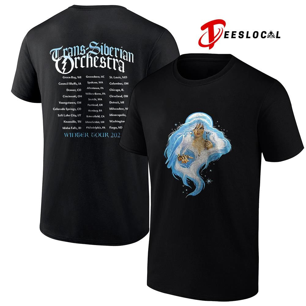 Trans Siberian Orchestra The Ghosts of Christmas Eve tour comic cities shirt