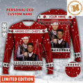 Travis Kelce Patrick Mahomes Kansas City Football The Chiefs Bros Custom Name Ugly Christmas Sweater