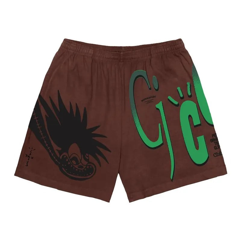 Travis Scott Cactus Jack CJ CC Shorts Brown T-Shirts, Hoodie, Sweatshirt | CiraTrend.com